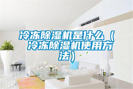 冷凍除濕機(jī)是什么( 冷凍除濕機(jī)使用方法)