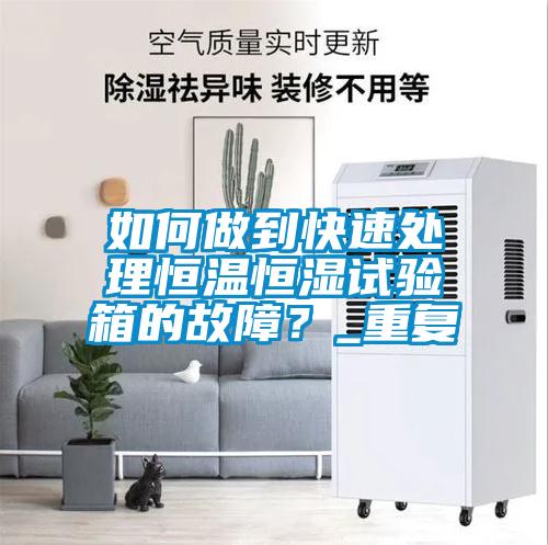 如何做到快速處理恒溫恒濕試驗(yàn)箱的故障?_重復(fù)